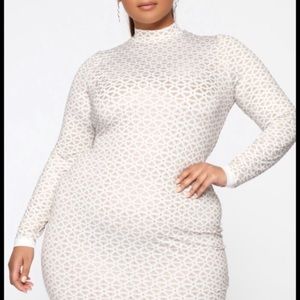 *Fashion Nova* Mini white sparkle dress